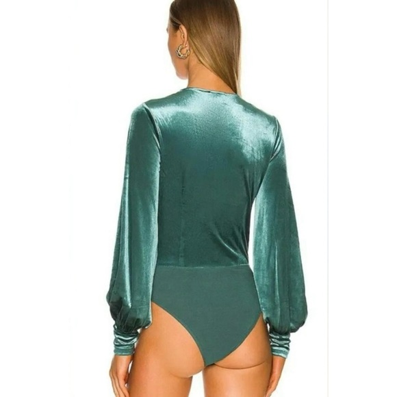 Revolve x Bardot Bryony Bodysuit in Turquoise - Picture 2 of 7